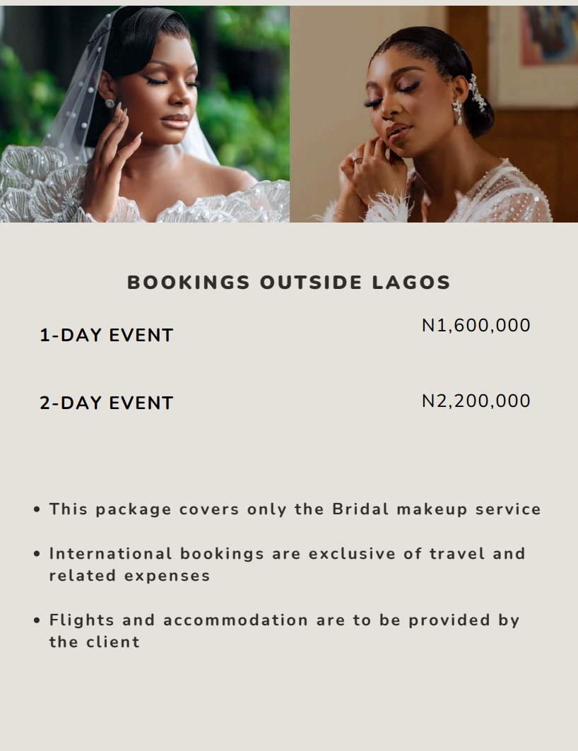 Bookings Outside Lagos